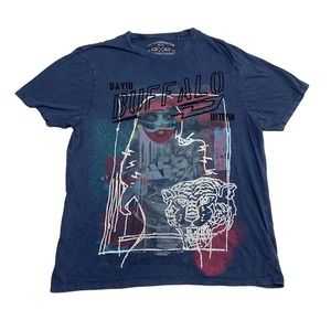 David Buffalo Bitton Graphic Tee Thrifted Vintage Style Size L